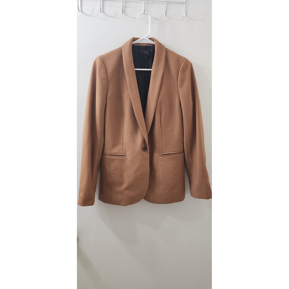 J.Crew Parke Blazer Camel Brown Wool Blend Shawl Collar G7726 Mens 6